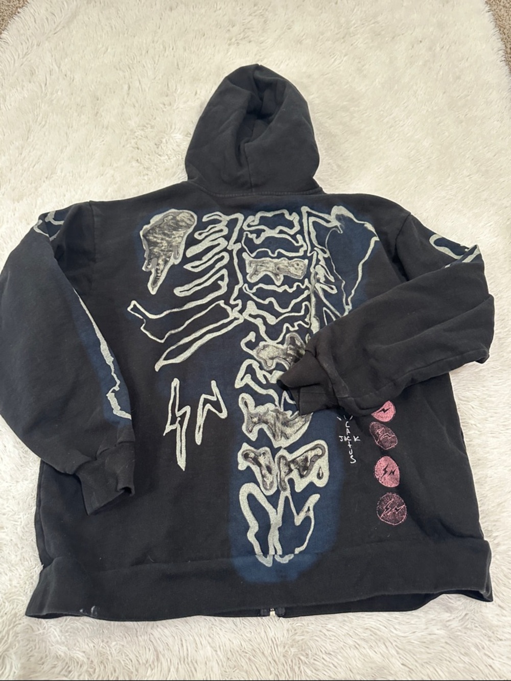 🍍 Cactus Jack Skull Zip Up Hoodie - Picture 2 of 3